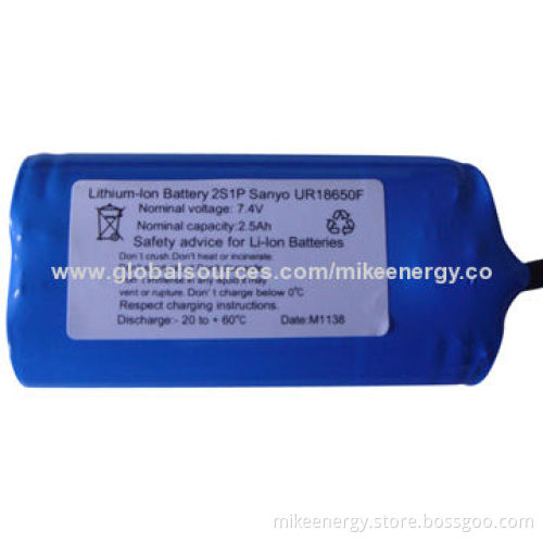 Lithium-ion Battery Pack with 2,200mAh Capacity and 7.4V Nominal Voltage